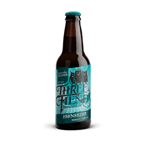 Ebeneezer Unfiltered Pilsner 4.2% - Three Fiends Brewhouse