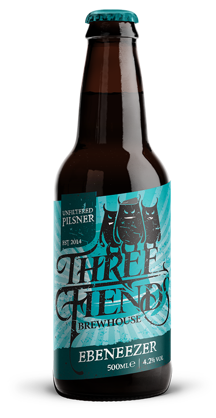 Ebeneezer Unfiltered Pilsner 4.2% - Three Fiends Brewhouse